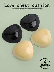 Women's Invisible Filling Bra Pad Sponge Bra, Heart-Shaped Breast Pad Breast Enhancement Pad, Swimsuit Silicone Breast Pad, Nipple Cover Sticker Patch