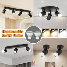 CANMEIJIA 1pc GU10 Recessed Light, Replaceable Bulb, Adjustable Angle, Suitable For Bedroom, Dining Room, Home Lighting, Living Room, Clothing Store And Other Occasions - Acrylic Ceiling Spotlight - View 2