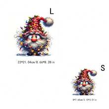 1 pieza/2 piezas/3 piezas Patrón de impresión por transferencia de calor de gnomo navideño - Ideal para personalización de ropa DTF en vaqueros, camisetas y manualidades en mochilas, decoración de bolsas de lona