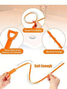 1/3/6 szt. Haczyk do udrażniania rur, łapacz włosów, szczotka do czyszczenia zlewu i rur, narzędzia do udrażniania rur, udrażnianie zlewu, środek do usuwania włosów z rur, sztyft do czyszczenia rur, środek do czyszczenia rur Snake Drain, narzędzia do udrażniania rur, do umywalek, toalet, łazienek i kuchni, wystrój łazienki, wystrój jesienny, powrót do szkoły, akcesoria łazienkowe, gadżety kuchenne