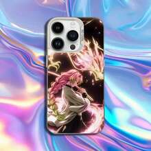 D-Demon S-Slayer Mitsuri Obanai Phone Case Covercompatible With  16,15,14,13,12,11,Mini,Pro,SE,MAX White Matte Shockproof Cover,Covercompatible With  17 Case,  17 Pro Case,  17 Pro Max Case