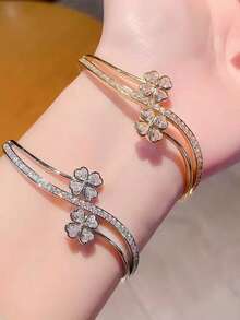 1 chiếc trang sức khảm Cubic Zirconia cổ điển, thời trang, thể hiện hoàn hảo nét quyến rũ thanh lịch và tiệc tùng, món quà lý tưởng - phong cách 1 - Xem 10