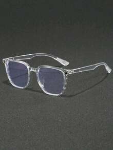 Nuevas gafas de marco grande con estilo retro y transparente, versátiles y de moda, se pueden usar con lentes recetados - transparente - Ver 4