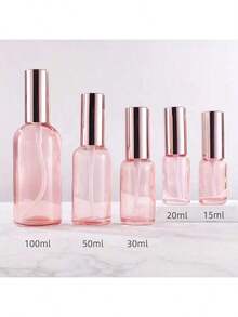 1 件 20ml/30ml/50ml/100ml 玫瑰金喷雾瓶，带粉色玻璃，可再填充细雾玻璃喷雾瓶 - 粉色 - 查看 5