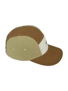 1 Gorra de béisbol unisex de cinco piezas con color combinado, estilo hip-hop skate, para uso al aire libre, trabajo, estilo de calle, compras, ocio, viajes, vacaciones y uso diario