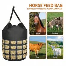ITANDME 馬用乾草袋、馬用乾草網、乾草袋、馬用乾草袋、馬用乾草餵食袋、馬用乾草餵食袋、馬用乾草袋、馬用乾草袋 - 彩色 - 查看 5