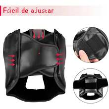 Careta de Boxeo, Protector Cabeza Kick Boxing, Sparring Headgear para Entrenamiento Combate, Equipo de Cabeza de Box para MMA, Muay Thai, Grappling, Karate, Taekwondo, Martial - Negro - Ver 6