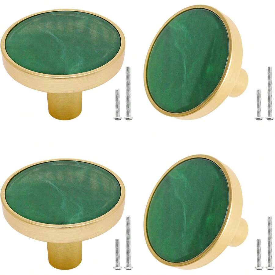 4er Set Schrankgriffe im modernen Stil, (32mm) Möbelgriffe, Schrankschubladengriffe, Messinggriffe für Schranktüren