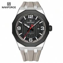 Relógio de Pulso Masculino Moda NAVIFORCE, Marca de Luxo Top de Linha, Impermeável, Original, Calendário, Pulseira de Silicone, Esporte, Militar, Quartzo, Presente Masculino 8079