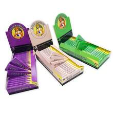 25pcs/Box, 78mm Length Cigarette Rolling Papers, Pink/Green/Purple 3 Colors Available, Smoking Accessories, 50 Sheets/Pack, 1 1/4 Rolling Papers