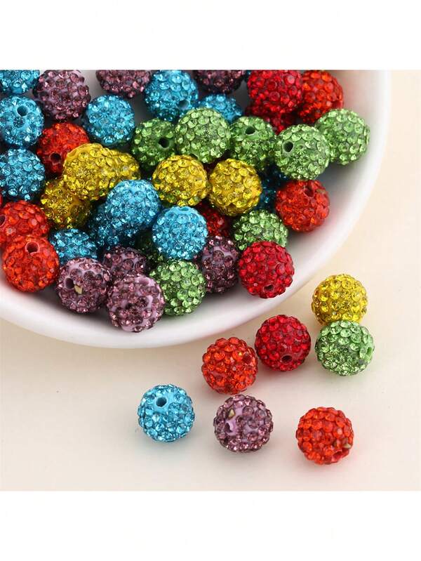 100pcs/Pack 10mm Ceramic Beads, DIY Handmade Bracelet Necklace Jewelry Accessories