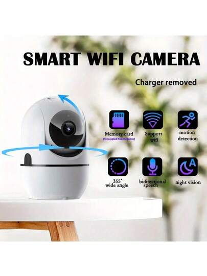 2K HD Indoor Security Camera, Mobile Phone Remote Intercom Pet Camera Rotates 360 Degrees, Home Wireless Connection, Dog/Cat Equipped 2.4 GHz WiFi, Built In Slimme Application, Outdoor Baby Monitoring Audio Video Recording Function, Giving s. view 9