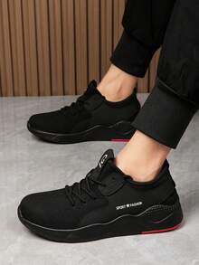 Men's Construction Safety Shoes Anti-Smashing, Anti-Piercing Work Shoes - 黑色 - 查看 3