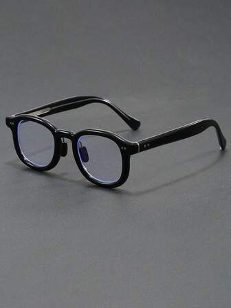 Gafas de acetato japonesas hechas a mano con diseño ovalado retro para hombres, marca de diseñador, moda 2025
