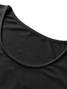 新款轻盈透气竹纤维休闲运动无袖上衣，速干圆领宽松背心，夏季必备