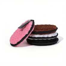 菠萝纹理懒散可重复使用卸妆粉扑，圆形双面清洁湿粉扑，卸妆棉 - 隨機混色 - 查看 10