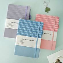 Hardcover Lined Notebook Journal For Writing, 200 Pages Leather Thick College Ruled Notebook Journal With 100GSM Paper, A5 (5.7'' X 8.4'') Daily Journal For Women Men Work Organization And School Work - Hồng - Xem 2