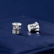 1 par de pendientes magnéticos con circonita cúbica de colores, pendientes de clip sin perforación, unisex