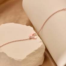 个性化宠物名字手链 - 定制刻字不锈钢迷你爪印手链，适用于猫狗，简约动物爱好者饰品，毕业礼物、母亲节礼物、可调节宠物纪念友谊手链、圣诞节礼物 - 白色 - 查看 10