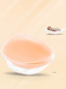 硅胶文胸加厚肩带隐形聚拢文胸防水亲肤女士 - 米色 - 查看 5