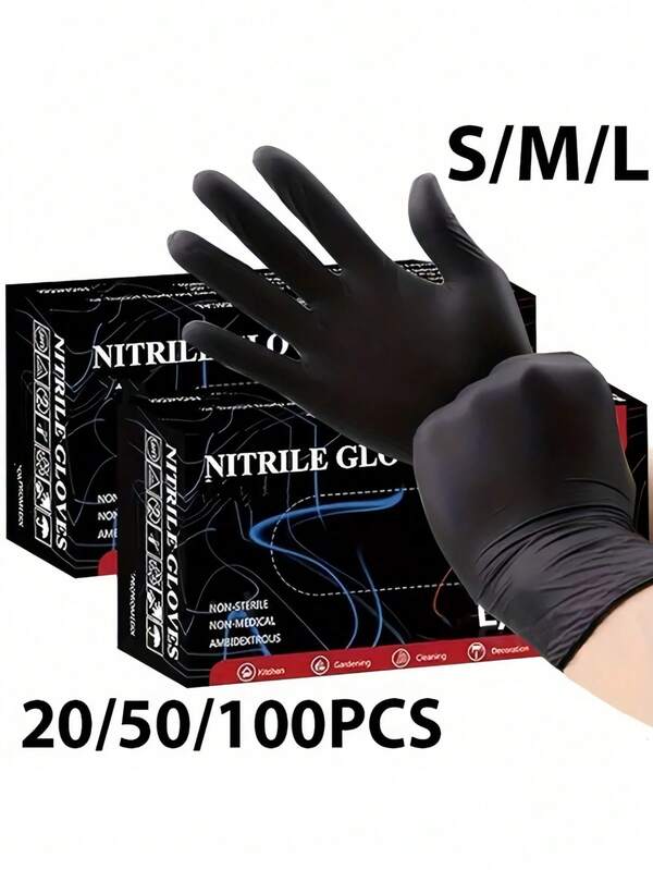 2/20/50/100 Stück, Einweg-Nitrilhandschuhe, Haushaltsreinigungshandschuhe, wasserdichte Handschuhe geeignet für Küchen, Tätowierung, Haarfärbung, Haustiere, Schönheitssalons, Reinigungsbedarf, Haushaltsartikel (ohne Verpackung)
