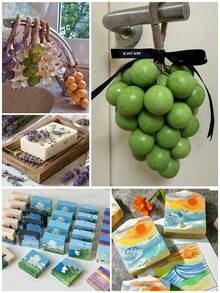 1公斤/2.2磅 白色/透明皂基，适用于手工皂、DIY皂、原料皂、乳白色沐浴DIY材料皂基、透明植物皂基