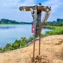 Stainless Steel Fishing Rod Stand High Sensitivity Durable Ground Support Bracket For Various Rod Sizes - 1PC - View 3