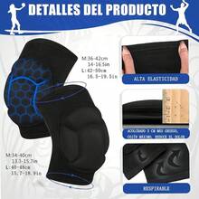 Rodilleras De Voleibol Y Mangas De Brazo 3pcs, Accesorios de voleibol, 2 Pares Rodilleras Voleibo y Mangas Voleibol y Mochila unisex con cordón, Tenis, Ciclismo, Montañ, etc (L/Adulto) - Negro - Ver 11