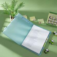 Caixa de Armazenamento de Documentos A4 com Adesivo de Panda, Organizador de Arquivos Transparente para Casa/Escritório para Papéis Importantes, Certificados, Documentos Domésticos