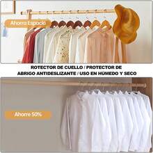 30 Ganchos para Ropa de Acero Inoxidable - Perchas Sólida 42 con Ranura en U Metal Espesar Que Resistente Ligero y Duradera para Ropa Pants Ahorro de Espacio Perchas para el Hogar para Adultos(30) - 50 - Ver 3
