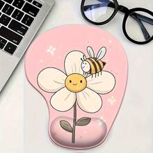 Mouse Pad Wrist Support, Ergonomic Mouse Pad With Wrist Rest, Comfortable Mouse Pad With Smooth Wrist Rest, Suitable For Non Slip Base, Computer, Laptop, Office And Home