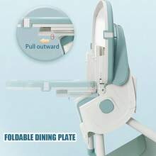 4-in-1 verstellbarer Kinderstuhl, Hochstuhl, klappbar, maximale Tragkraft 50 kg - Grün - Übersicht 6