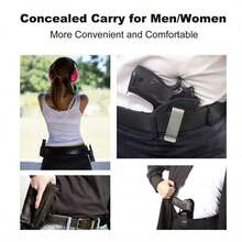 2-Pack Adjustable Tactical Waist Holster For 17 & Similar Pistols – Ambidextrous Carry For Enhanced Security And Comfort - Gói 2 - Xem 6