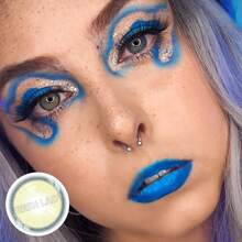 FRESH LADY Freshlady 自然色美瞳 X-棕色绿光 14.00mm 彩色隐形眼镜 1年抛型 - 綠色 - 查看 5