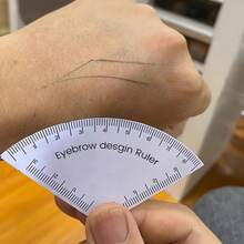 1pc Reusable Eyebrow Design Ruler Makeup Drawing Guide For Business Trip Or Home Use