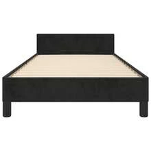 vidaXL Bettgestell mit Kopfteil Schwarz 90x200 cm Samt