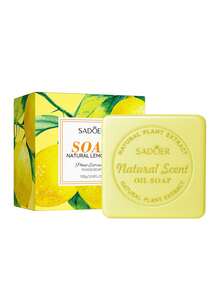 Essential Oil Soap 100g, Suitable For Face, Bath And Facial Cleanser, Handmade Soap Cleanser, Rich Foam To Deeply Cleanse And Smooth The Skin, Handmade With Essential Oils Contains Lavender, Sea Salt, Fresh Ginger, Lemon Essential Oil Soap Christmas