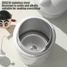 Crayon Shin-Chan Character Stainless Steel Vacuum Tumbler With Straw, Official Licensed Double-Wall Insulated Cup For Hot & Cold Drinks, Cute Cartoon Travel Mug Gift For Kids Fans (Kawaii Rabbit Style)