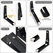 2 Stück Mikrowellenhalterung Wand aus Edelstahl, Mikrowellen Halter Wand Faltbare und Ausziehbaren Armen Mikrowelle Wandhalterung Maximale Belastbarkeit 45KG/99,2lb