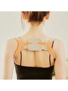 1件成人背部姿势矫正器，锁骨背部支撑带，用于矫正姿势，适合室内、办公室、学生旅行，也可作为生日礼物送给朋友，具有背部支撑、束腰、胸部加压支撑、女性姿势矫正等功能。