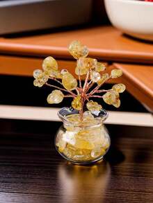 2025 New Mini Pink Crystal Tree Decor, Christmas Table Decoration Gift, Home Decor, Kitchen Decor, Room Decor, Party Decor, Decorative Craft, Desktop Ornament, Dining Table Center Piece, Party Favor Decor, Christmas Decoration, Christmas Gift, Bedroom Decor, Office Decor, Autumn Home Decor, Bridesmaid Gift, Birthday Gift - Multicolor - View 3