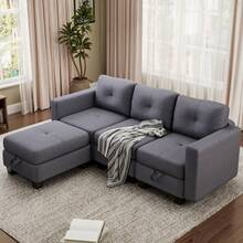 3 Seater with Footstool