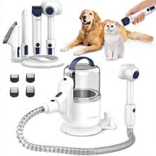 INSE LYSOR P50 Pet Clipper Vacuum Cleaner Grooming Set For Dogs And Cats 12kPa Suction Power Adjustment 5 Attachments Low Noise 2.5L Large Capacity Dust Cup Suctions Hair While Trimming Easy Care At Home Professional Grade Care
