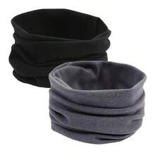 1pc Unisex Thick Fleece Scarf - Windproof, Warm, Solid Color, Stretchy Fit, Machine Washable, Suitable For Autumn/Winter Fashion, Winter Fashion Accessory | Minimalist Scarf | Polyester Blend Scarf, Women Scarf, Women Neck Warmer, Women Headband, Women Headwrap - Multicolor - View 7