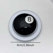 创意树脂手机支架，台球造型，黑色，8字形，公主扇形戒指托，个性化桌面支架 - 彩色 - 查看 5