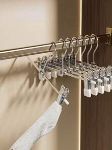 10 buc cleme multifuncționale pentru pantaloni placate cu zinc, umeraș pentru pantaloni din oțel inoxidabil, suport pentru haine antiderapant și fără cusături