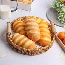 1 mô hình bánh mì, trứng, bánh mì que đàn hồi chậm, chân thực, dùng để trang trí bánh tart, chất liệu PU mềm. - Nhiều màu - Xem 3