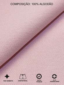 Men's Shorts Premium Twill Fabric Bermuda Comfort Denim TROPEZ - Rosa Pálido - Ver 3