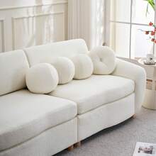Rhomtree Modern Sofa For Living Room, 84" Green Chenille Sofa Couch, Sectional Love Seat Couch, Upholstered Sofa For Apatment Bedroom Home Office - trắng - Xem 8