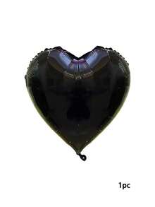 18" Foil Heart Shaped Balloons For Wedding, Birthday, Proposal Party Decor, Back To School Valentine Day - Black - View 9